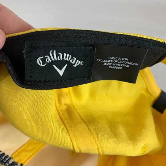 Callaway Golf Unisex Yellow Relaxed Fit Strapback Adjustable Hat - Picture 5 of 5